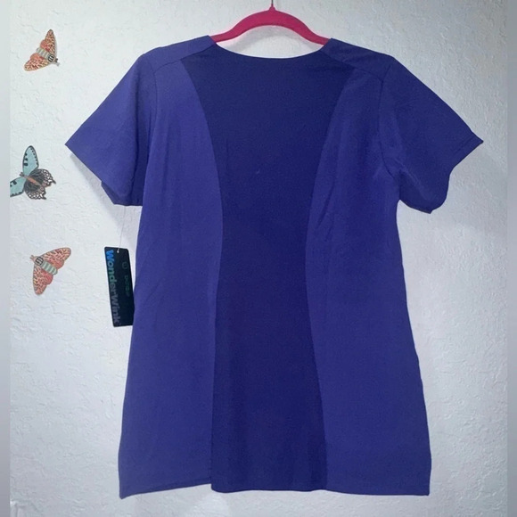 WonderWink Purple Scrub Top, Small - Picture 3 of 7